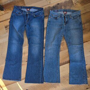 2- Pair Lucky Brand Sweet N Low Boot Cut Jeans 8/29 Reg